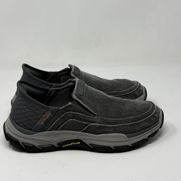 Skechers Respected Holmgren Shoes Mens 8.5 Extra Wide Gray Easy On Slip Ins main image 8